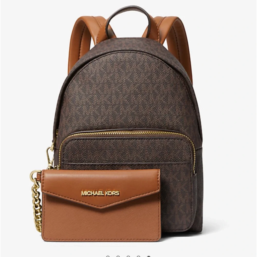 MICHAEL KORS Maisie Extra-Small Logo 2-in-1 Backpack Brown NWT